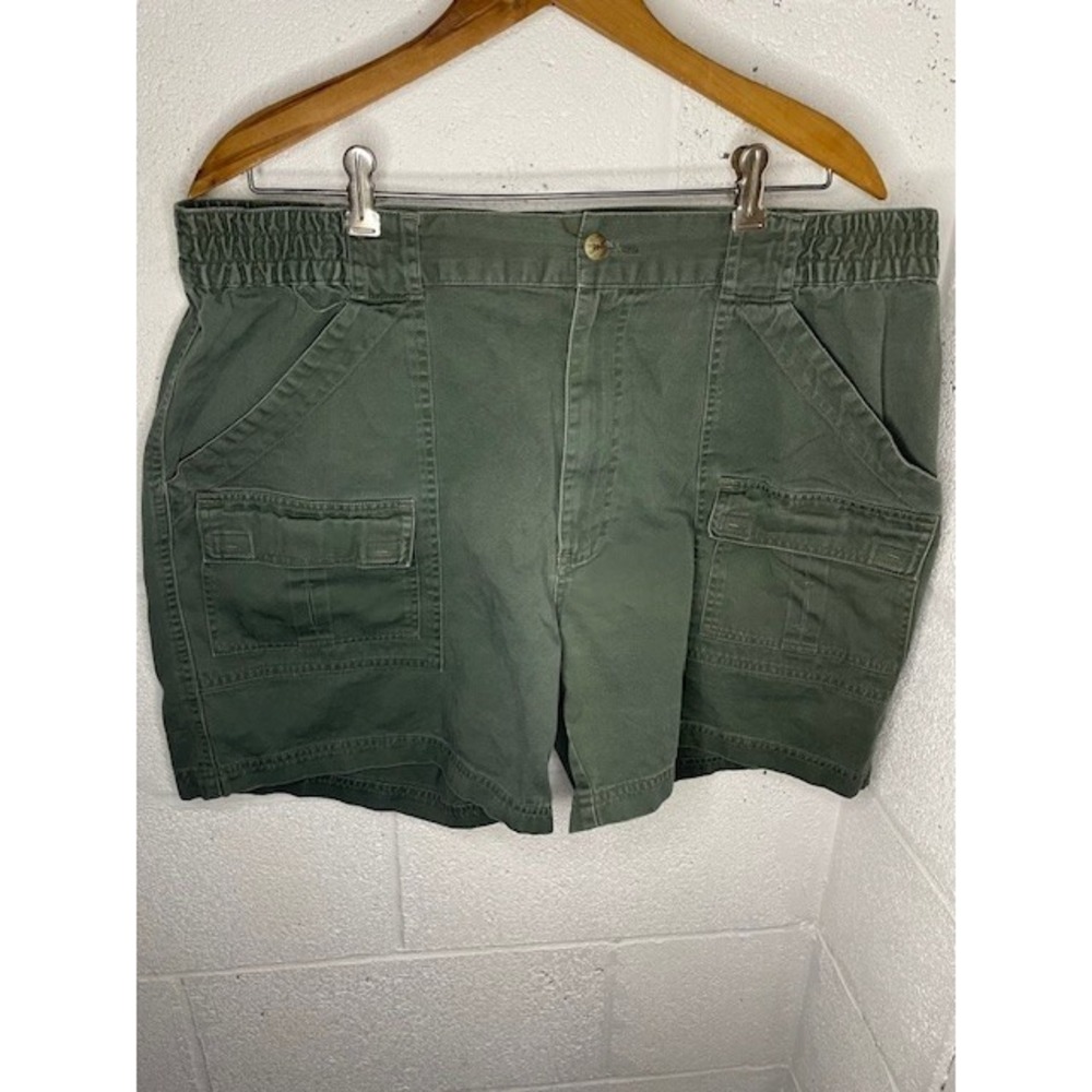 Flyer's Green Cargo Khaki Shorts, Size 38W